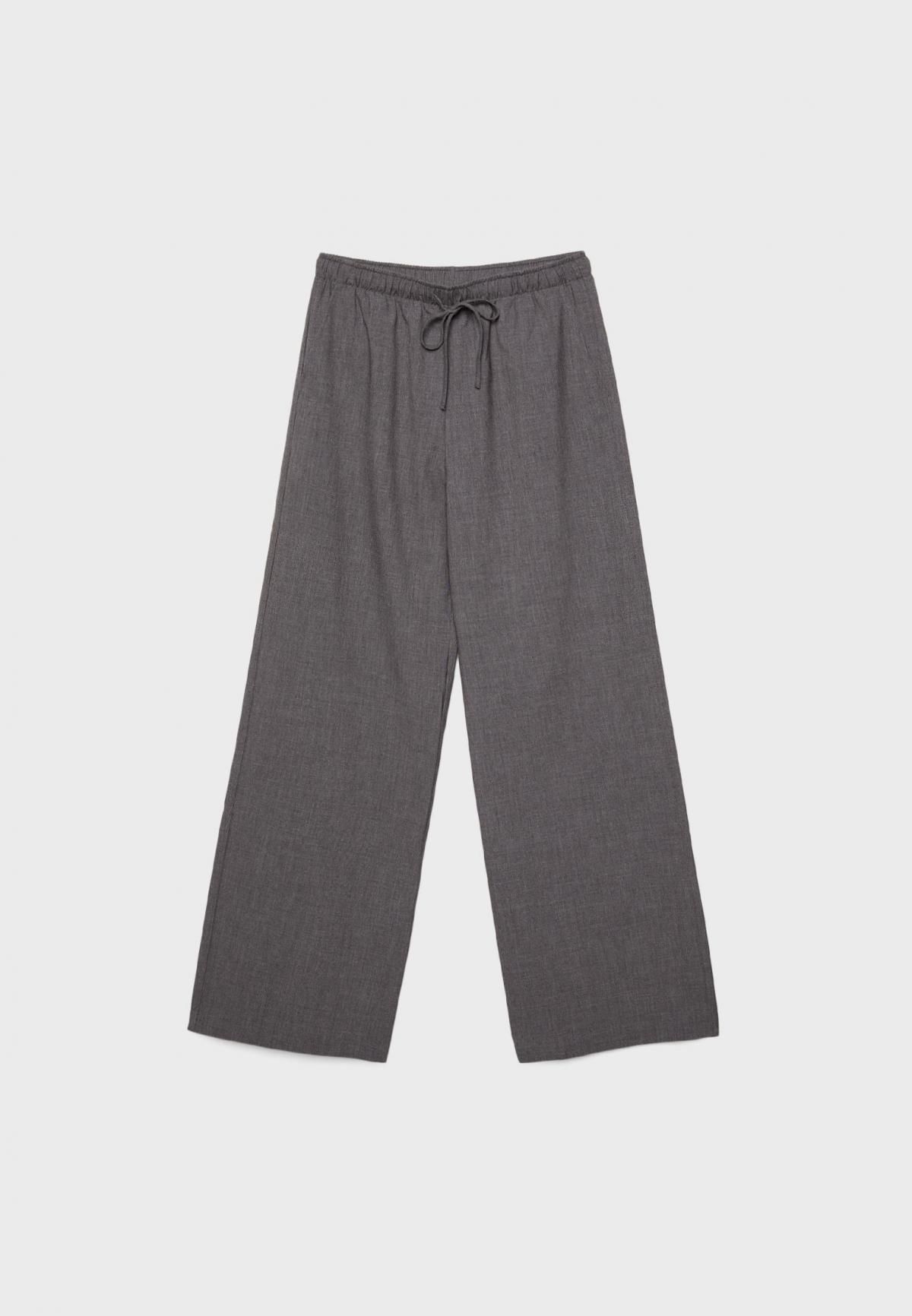 스트라디바리우스 와이드핏 롱 플루이드 와이드 팬츠 1235/473 DARK GREY - 상세 이미지 4