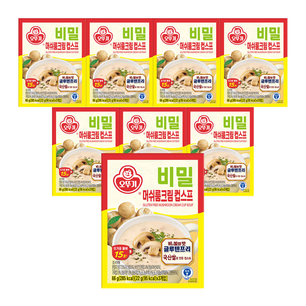 오뚜기 비밀 머쉬룸크림컵스프 66g, 8개 - 상품 이미지