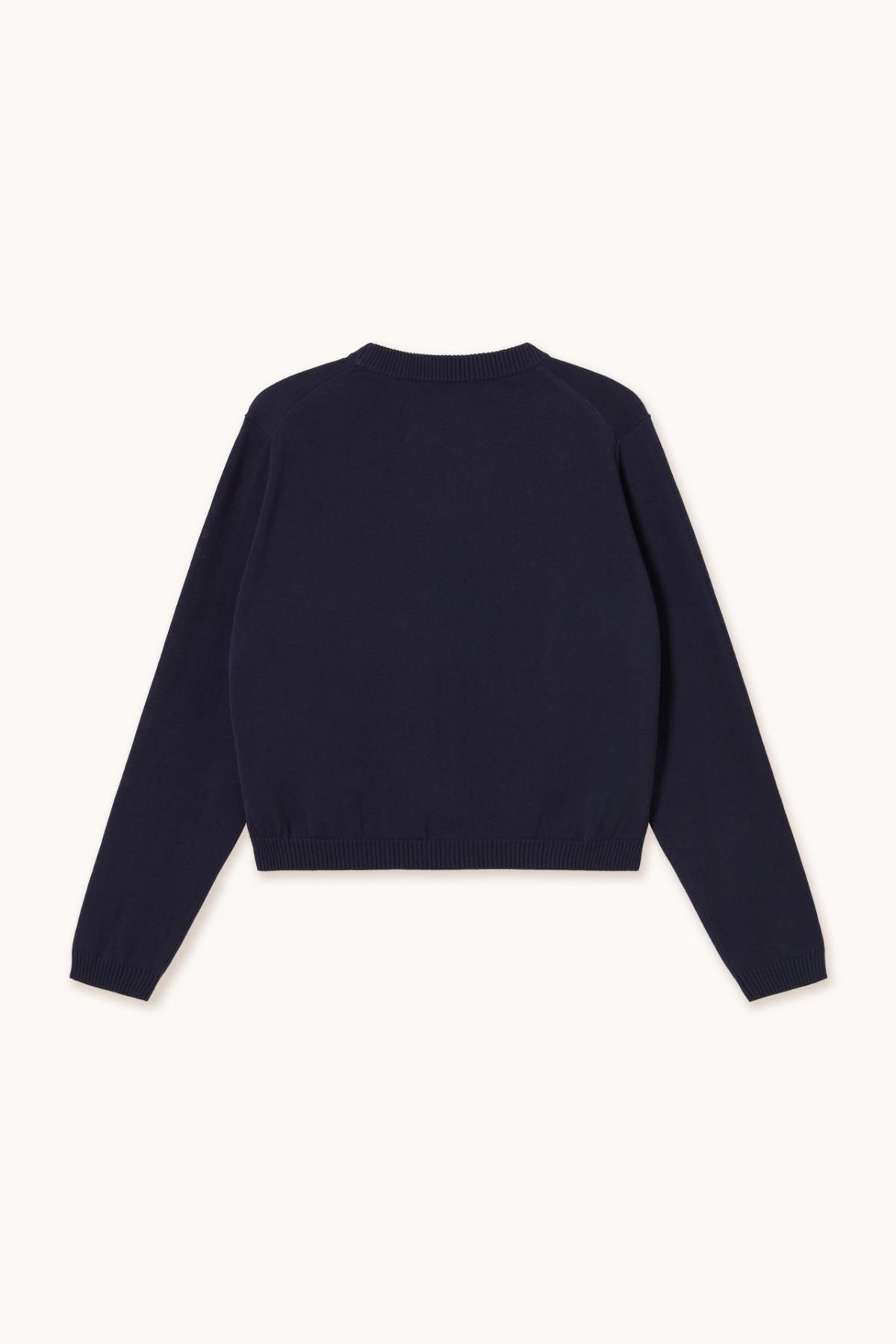 타이니코튼 베이직 라운드넥 맨투맨 JERSEY CHLOE SS25-774107 NAVY - 상세 이미지 2