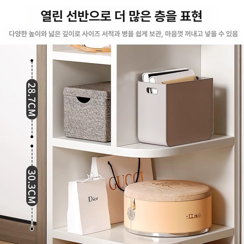 코너장 소품장 장식장 침실 옷장 삼각 틈새 거실 수납장 책장 - 상세 이미지 4