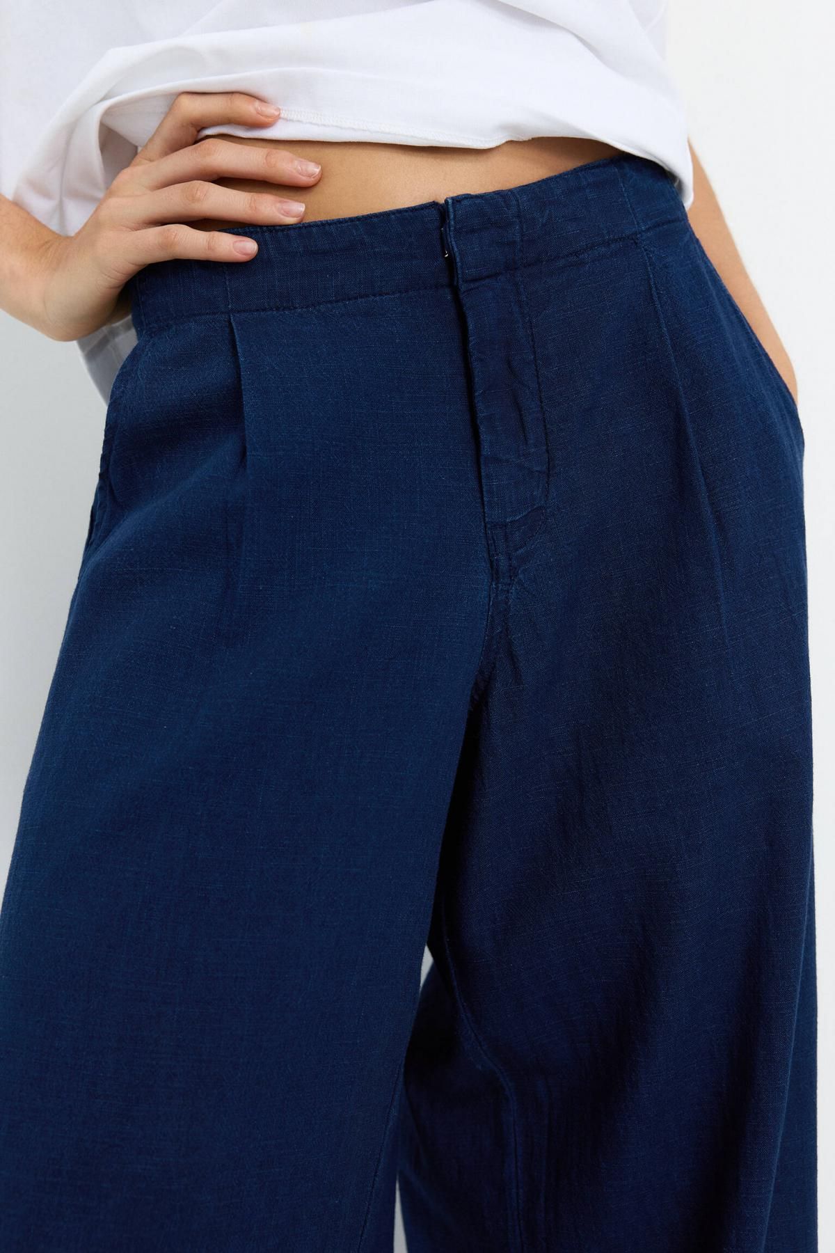 풀앤베어 와이드 스트레이트 데님 팬츠 3687/330 DARK BLUE - 상세 이미지 5