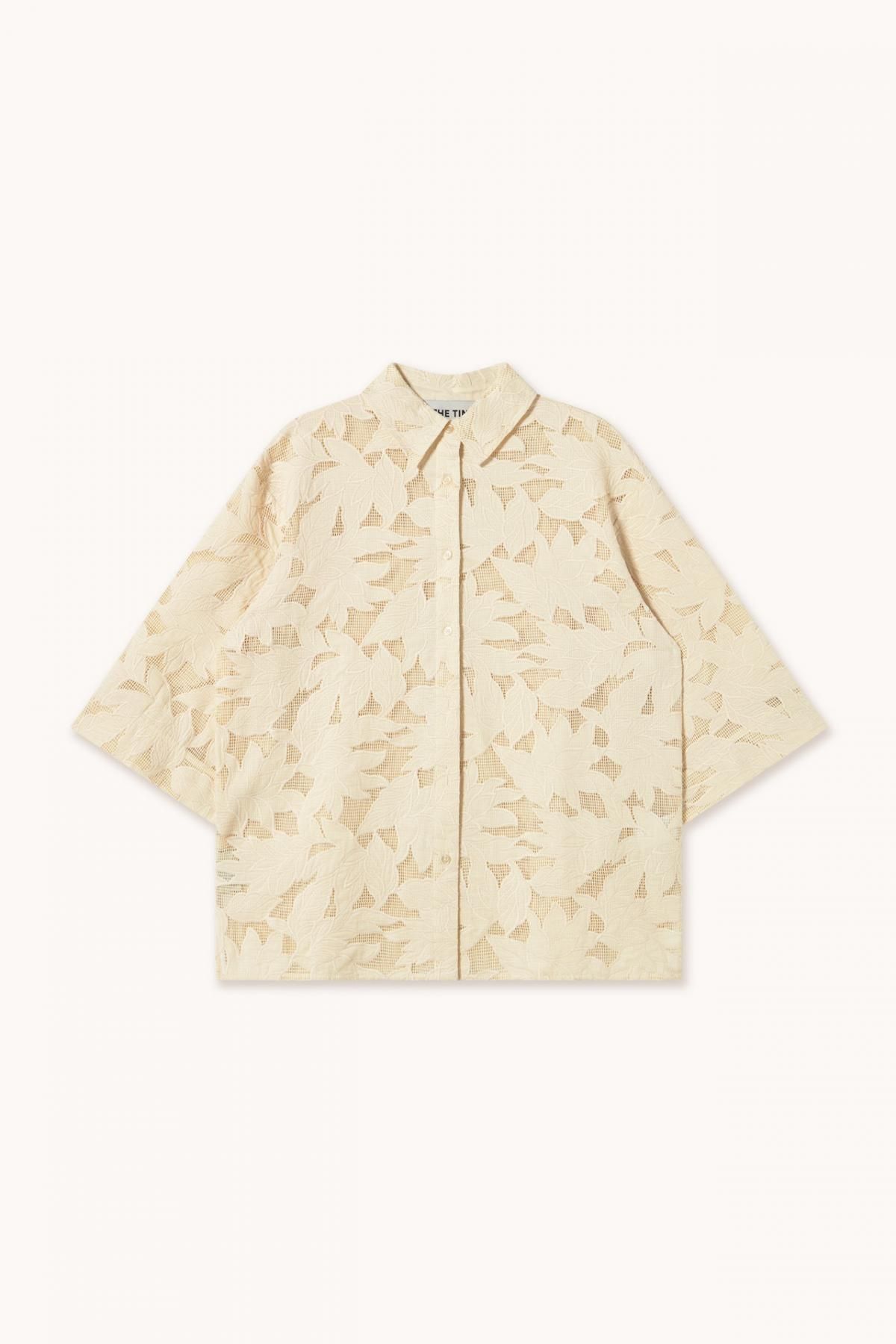 타이니코튼 레이스 GUIPUR 오버핏 셔츠 SS25-601103 ONE COLOR - 메인 이미지