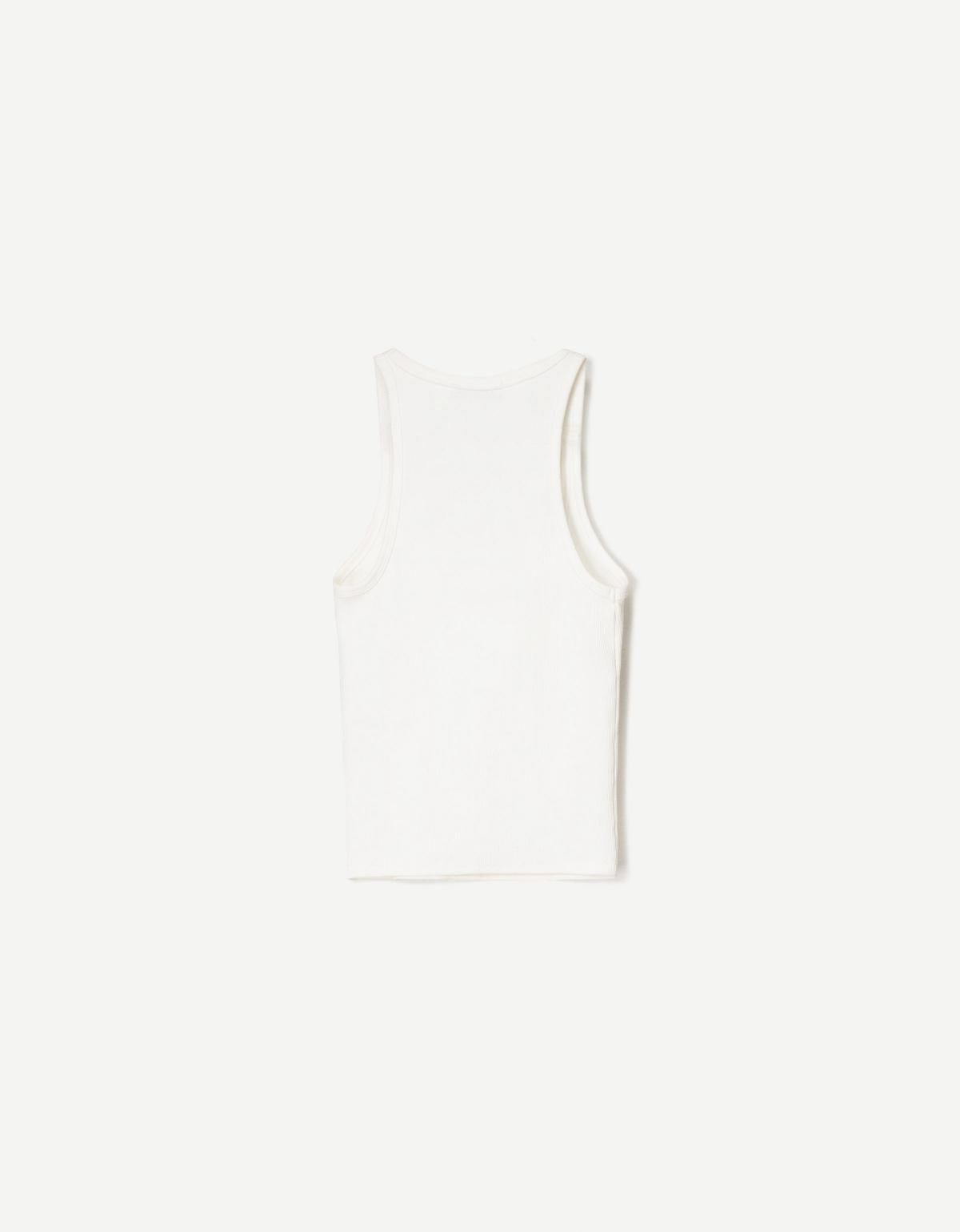 버쉬카 민소매 골지 티셔츠 2338/152 OFF WHITE - 상세 이미지 2