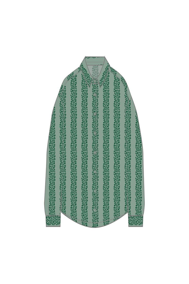 타이니코튼 샤이니 새틴 스트라이프 긴팔 셔츠 CAMISA FLOWERS SS25-697R22 ONE COLOR - 상세 이미지 2