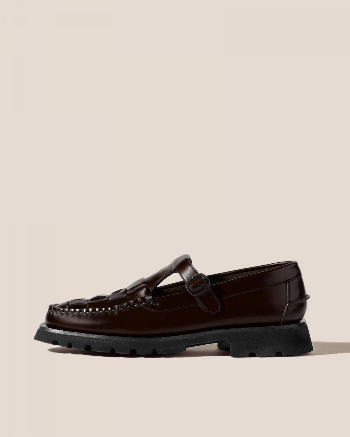 헤레우 SOLLER 프리미엄 트레드솔 가죽 T바 로퍼 7957367521496 DARK BROWN - 메인 이미지