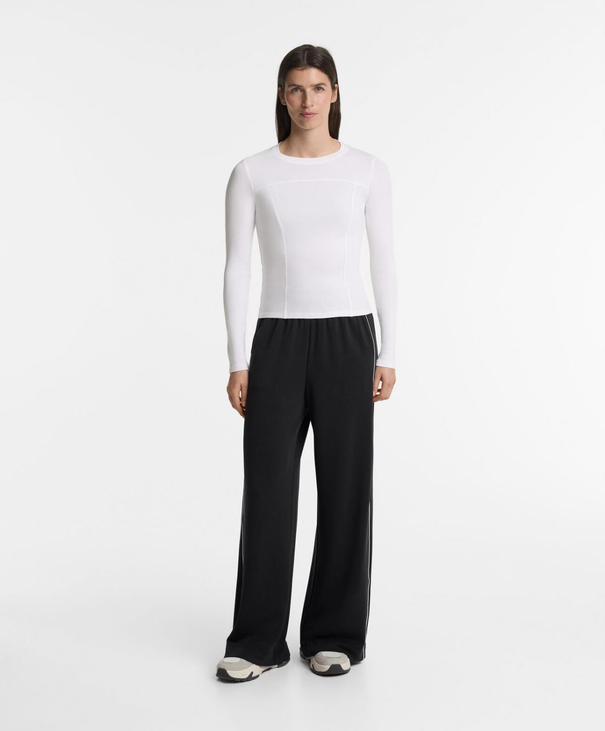 오이쇼 모달 와이드 스트레이트 테크니컬 사이드 자수 팬츠 1162/791 BLACK - 상세 이미지 2