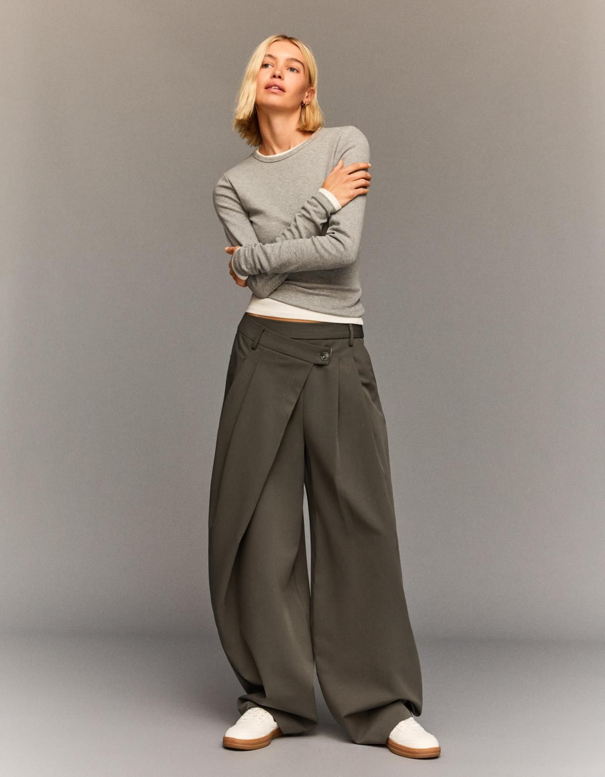 버쉬카 테일러드 테크니컬 크로스 와이드 팬츠 0199/168 SAND - 상세 이미지 2