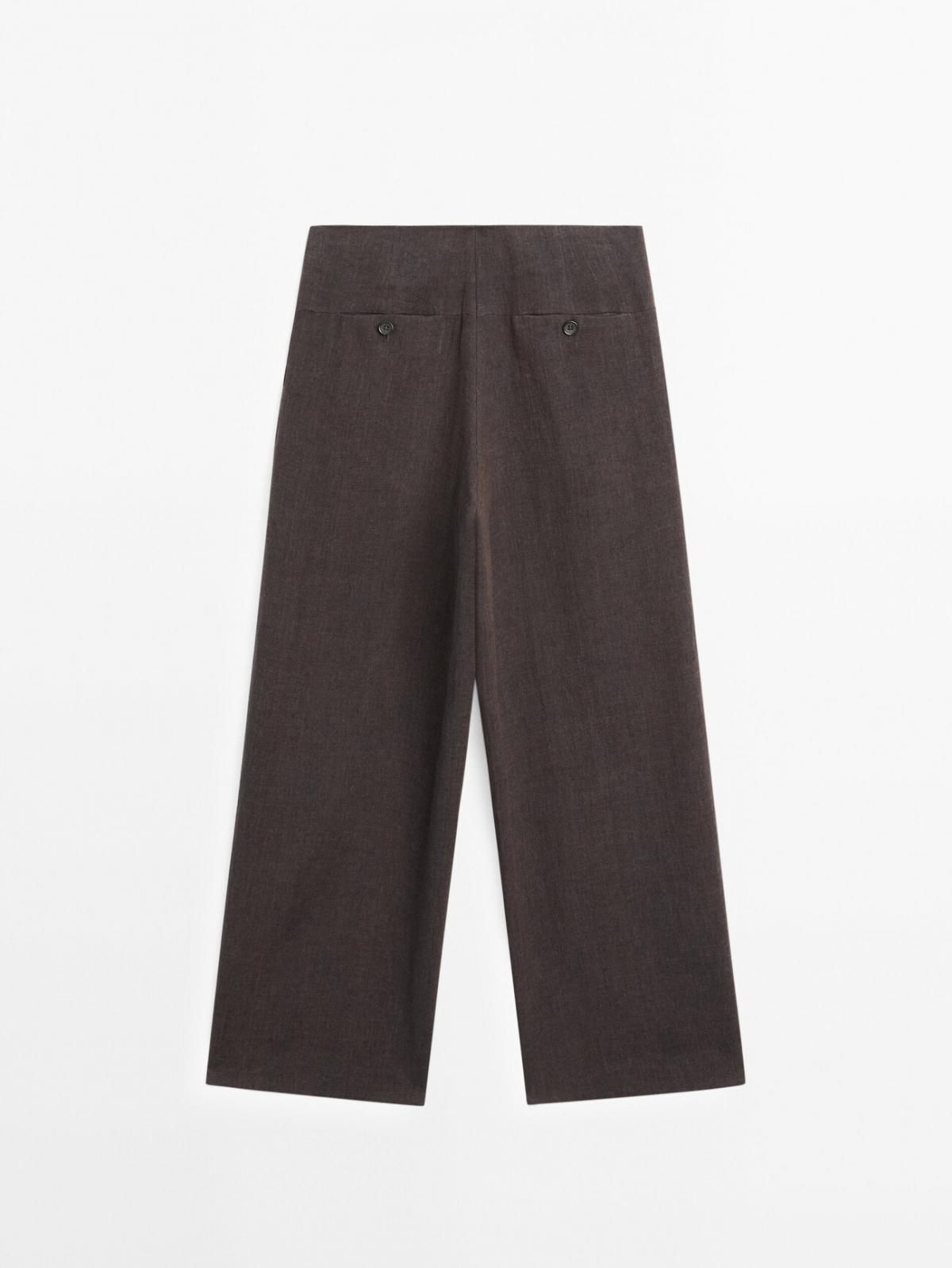 마시모두띠 라이트웨이트 린넨 스트레이트핏 팬츠 5042/914 DARK GREY - 상세 이미지 3