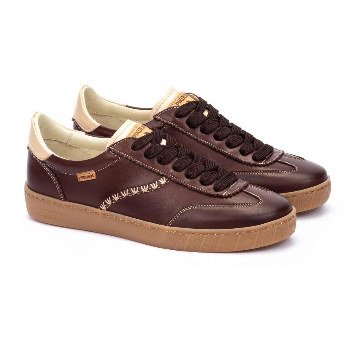 피콜리노스 소가죽 데일리 로우탑 스니커즈 LANZAROTE W7B-6508C2 CAOBA - 상세 이미지 2