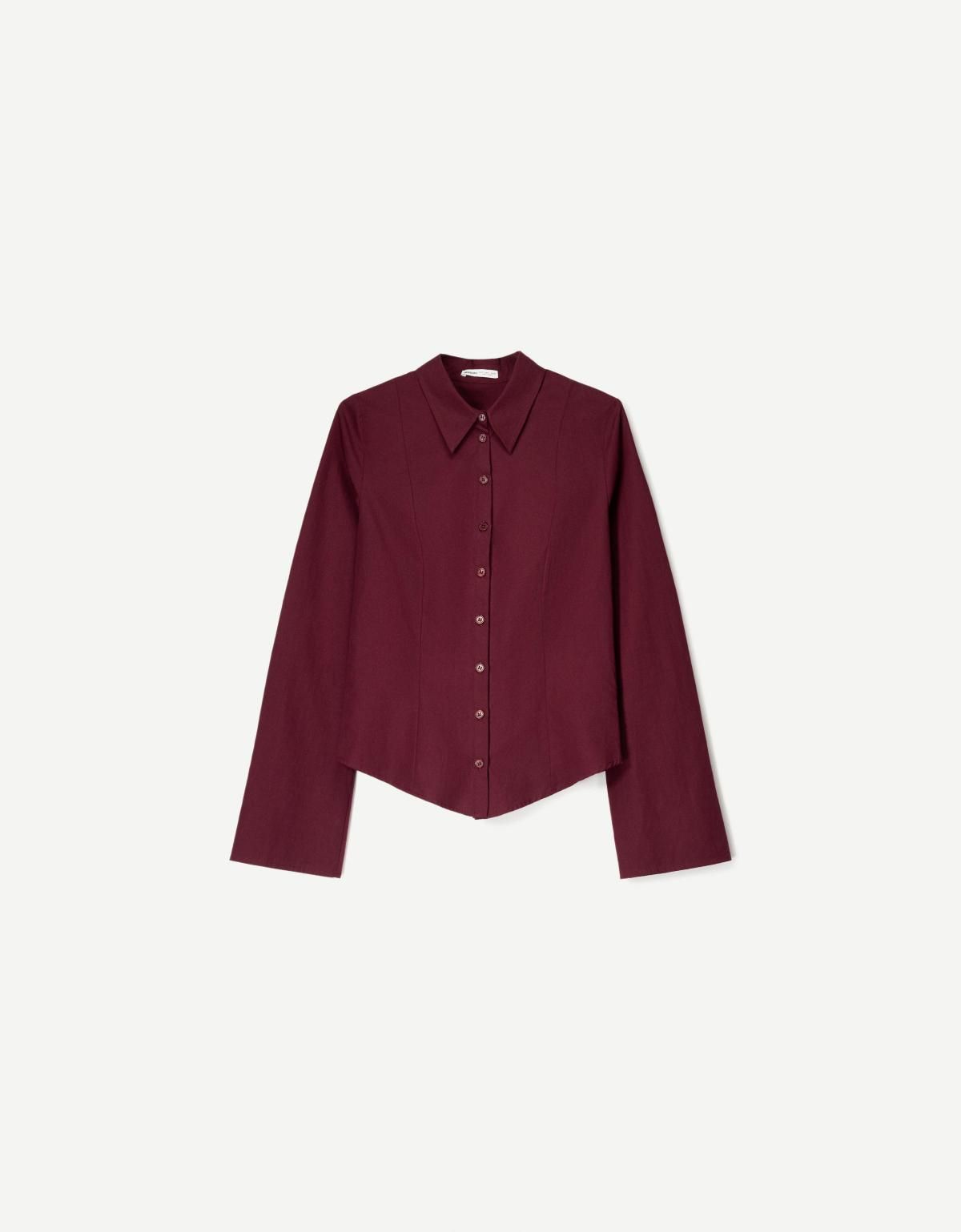 버쉬카 슬림핏 긴팔 셔츠 6271/741 MAROON - 상품 이미지