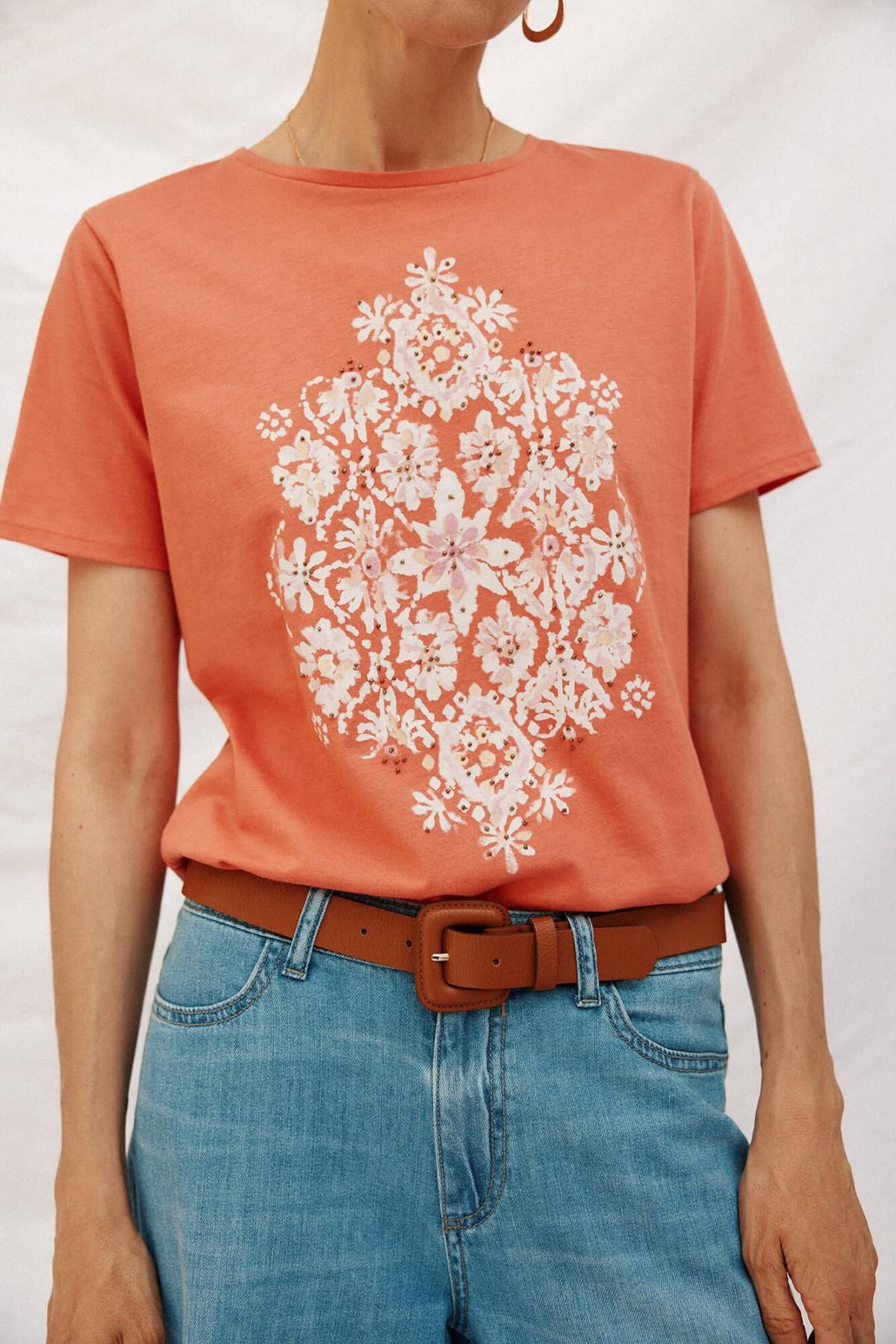 꼬르떼피엘 포인트 플라워 프린트 반팔 티셔츠 9162087 MULTICOLOR - 상세 이미지 3