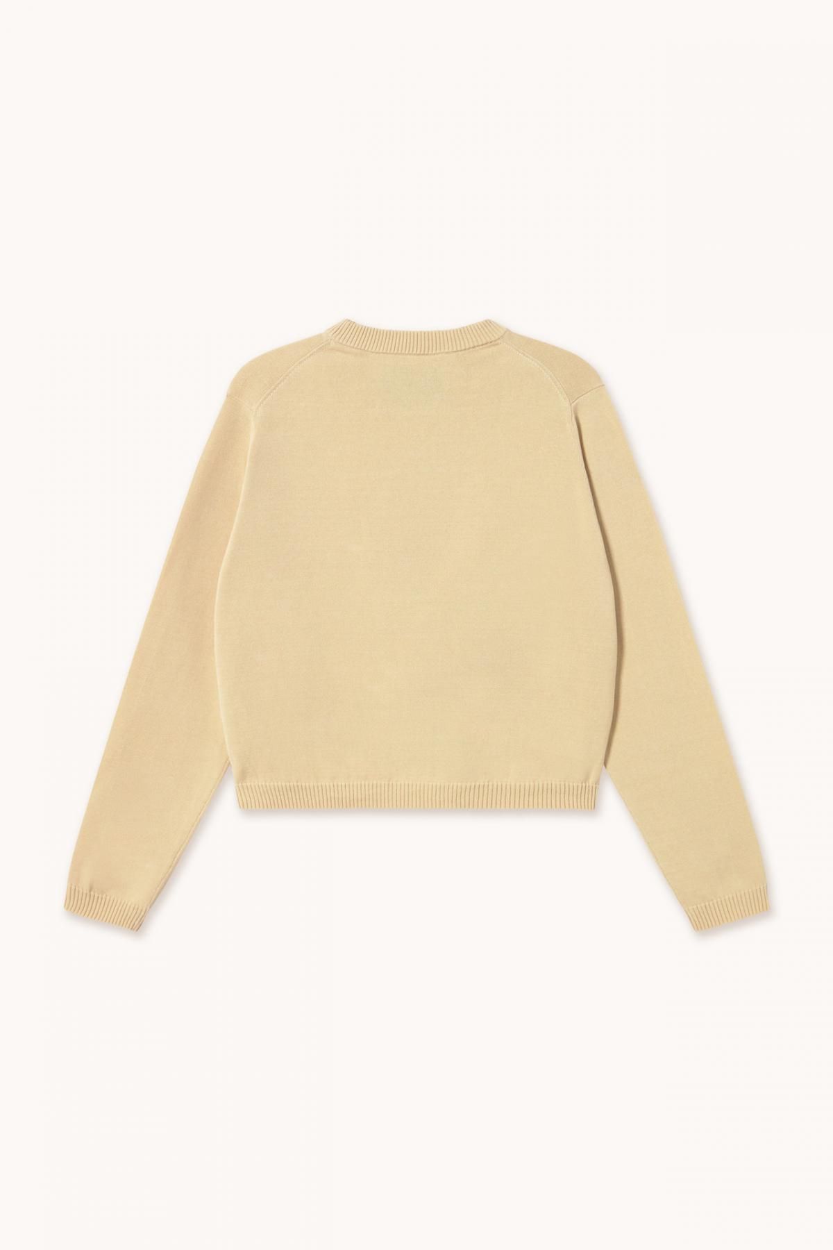 타이니코튼 베이직 라운드넥 크롭 맨투맨 JERSEY CHLOE SS25-774103 BEIGE - 상세 이미지 5