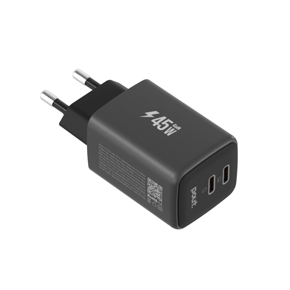 파우트 45W PD 3.0 PPS GaN 초고속 멀티 충전기 어댑터 블랙 - 상세 이미지 5
