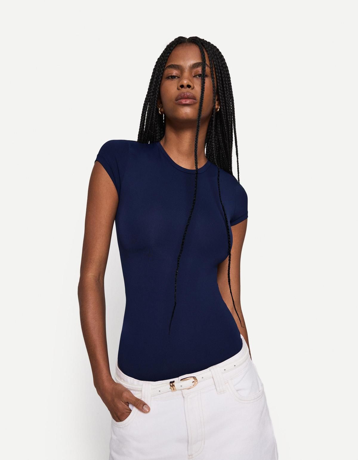 버쉬카 베이직 네이비 반팔 바디수트 3981/777 NAVY - 상세 이미지 2