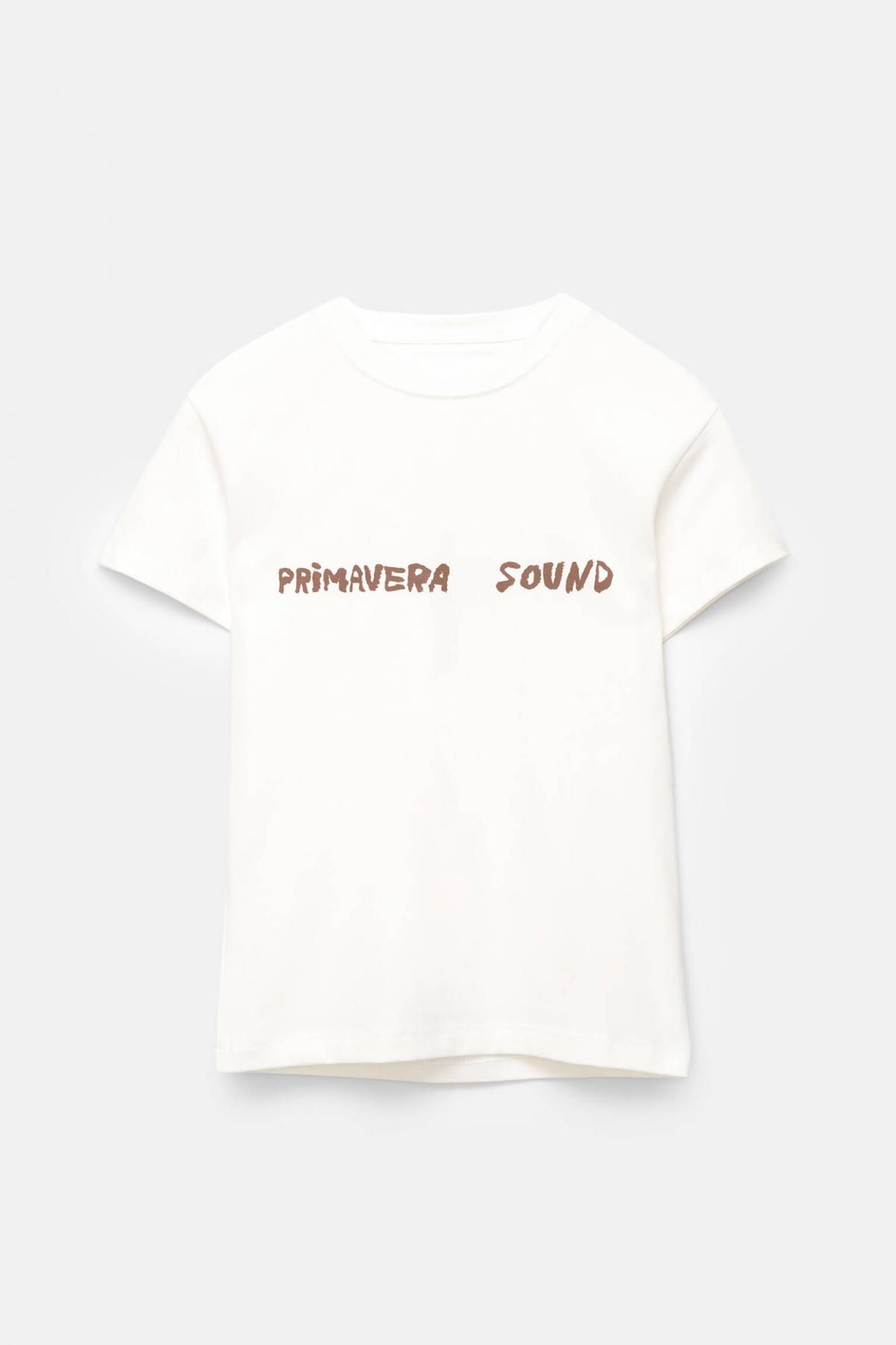 풀앤베어 그래픽 프린트 코튼 반팔 티셔츠 Primavera Sound x PB 7013/320 ICE - 상품 이미지