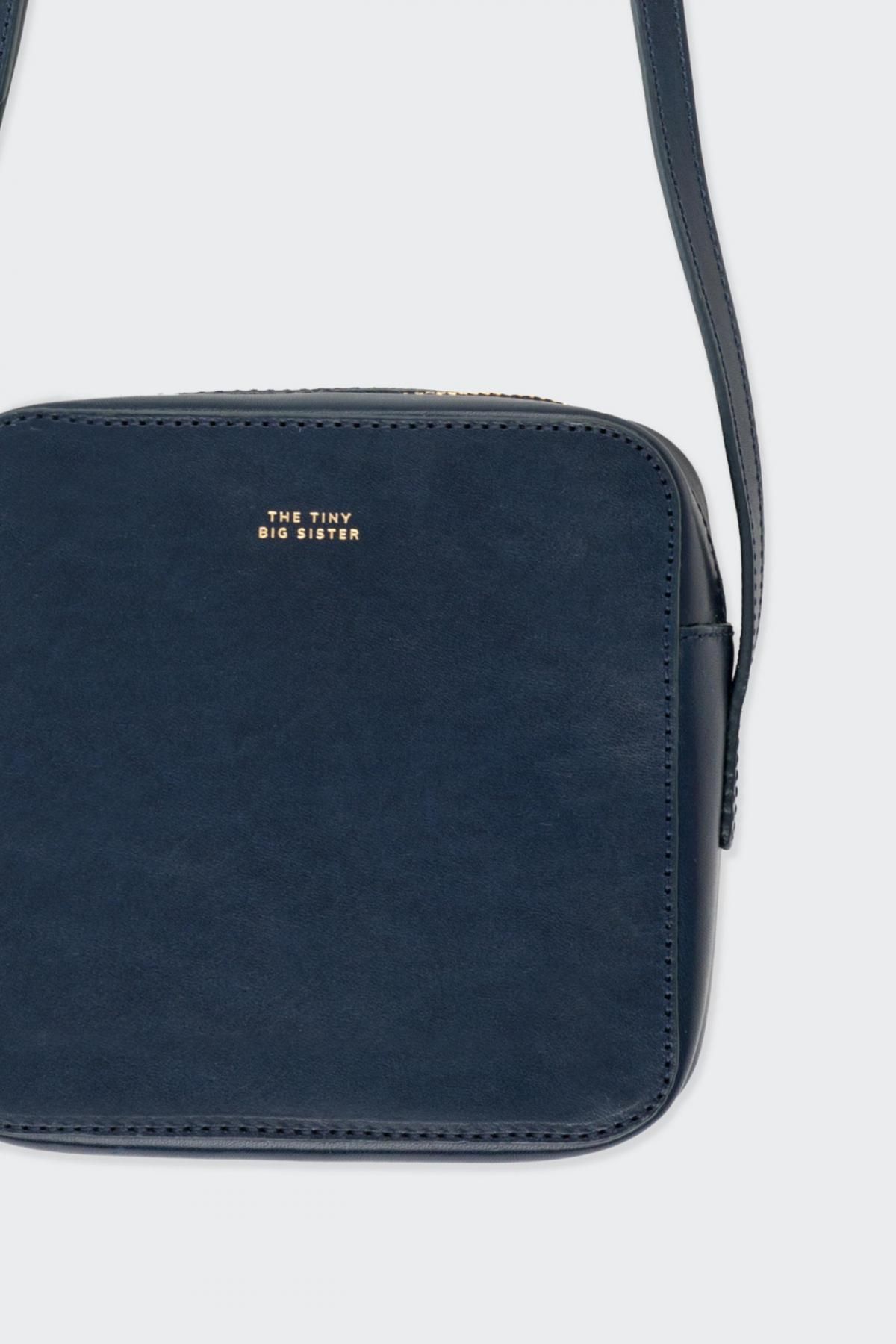 타이니코튼 스퀘어 레더 미니멀 크로스백 Bolso Cuadrado Piel Vini TTBS-027107 NAVY - 상세 이미지 3