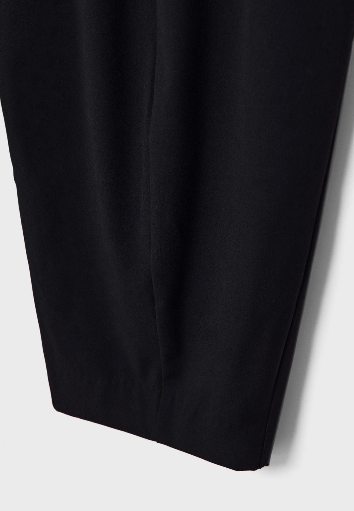 스트라디바리우스 와이드핏 테크니컬 배기 슬랙스 팬츠 미드웨이스트 8310/110 BLACK - 상세 이미지 4