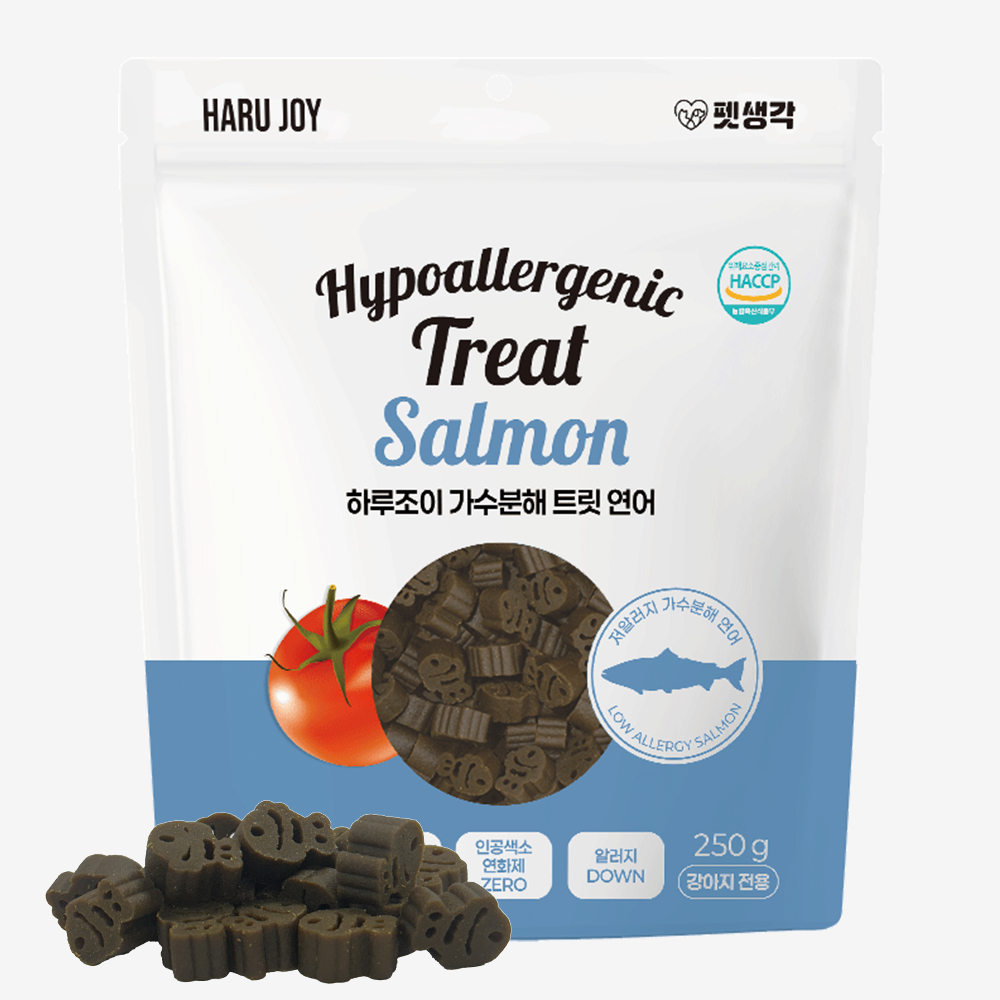 펫생각 연어 가수분해 강아지 간식 미니트릿 알러지 노즈워크 다이어트 훈련 250g, 1개