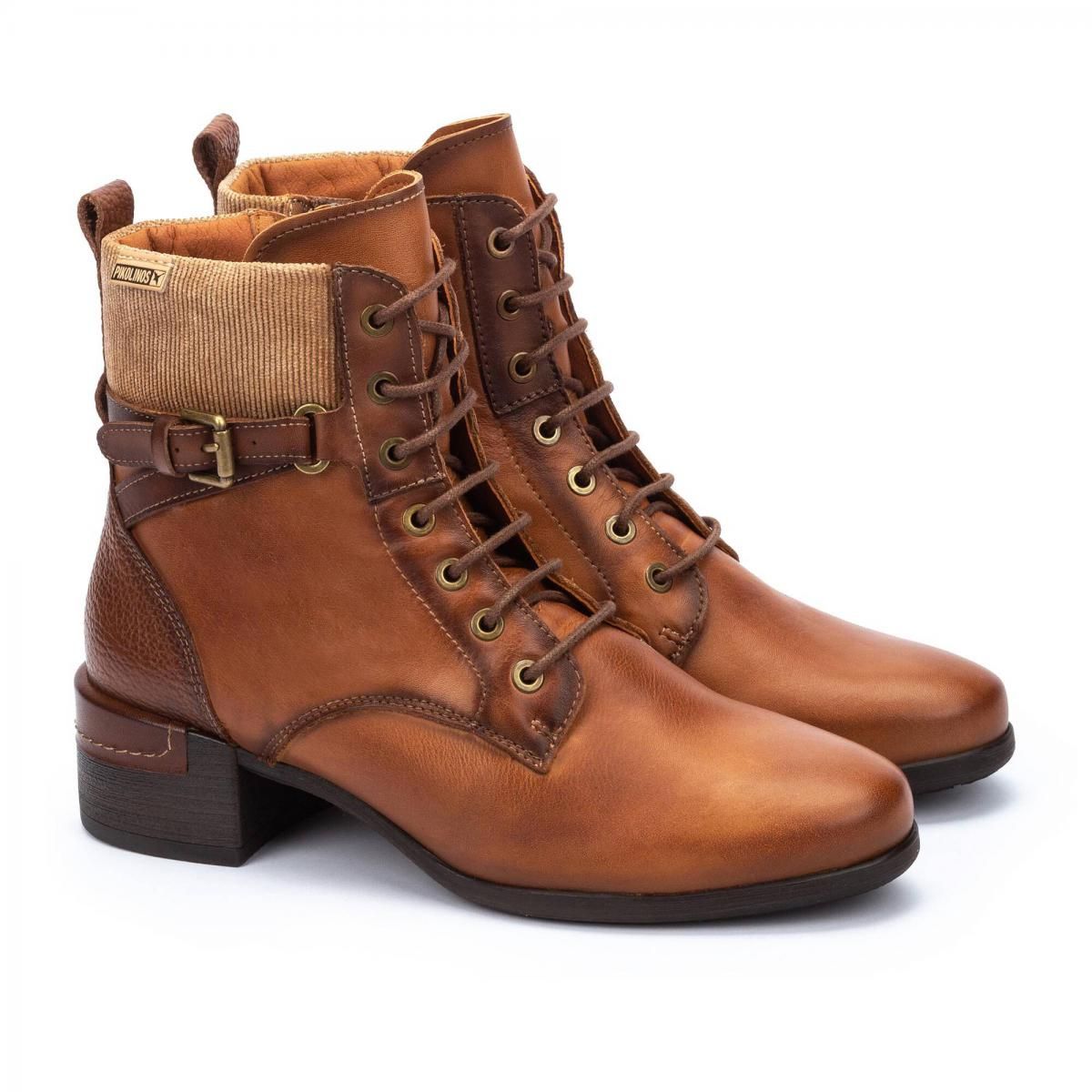 피콜리노스 오리지널 레이스업 버클 앵클부츠 MALAGA W6W-8953C1 BRANDY - 상세 이미지 2