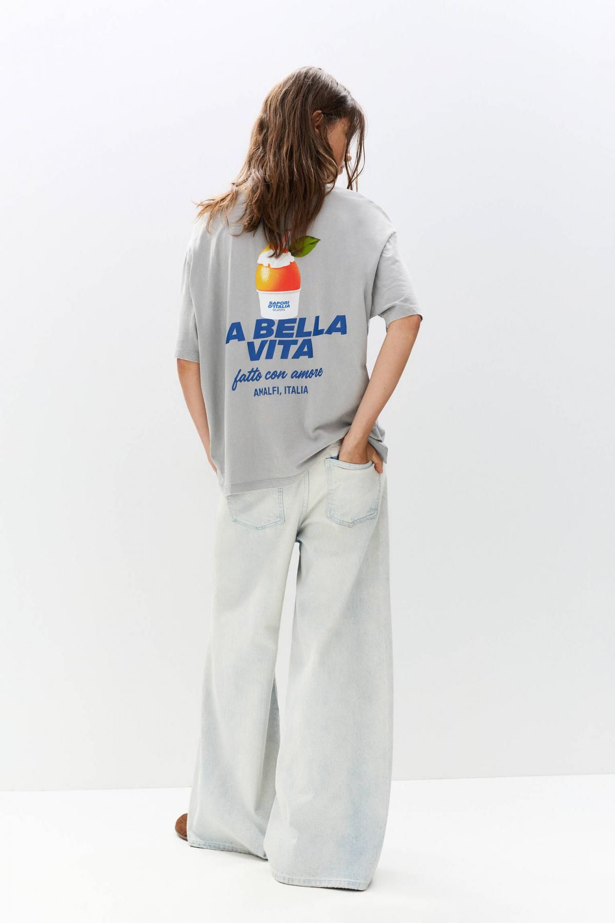풀앤베어 라운드넥 레몬 그래픽 반팔 티셔츠 7150/394 PALE GREY - 상세 이미지 3
