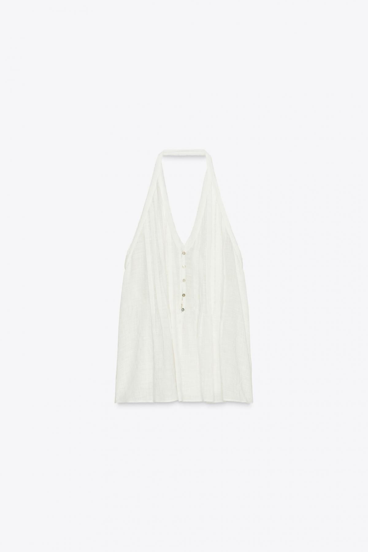 자라 트렌디 오픈백 홀터넥 탑 5029/121 LIGHT BEIGE - 메인 이미지