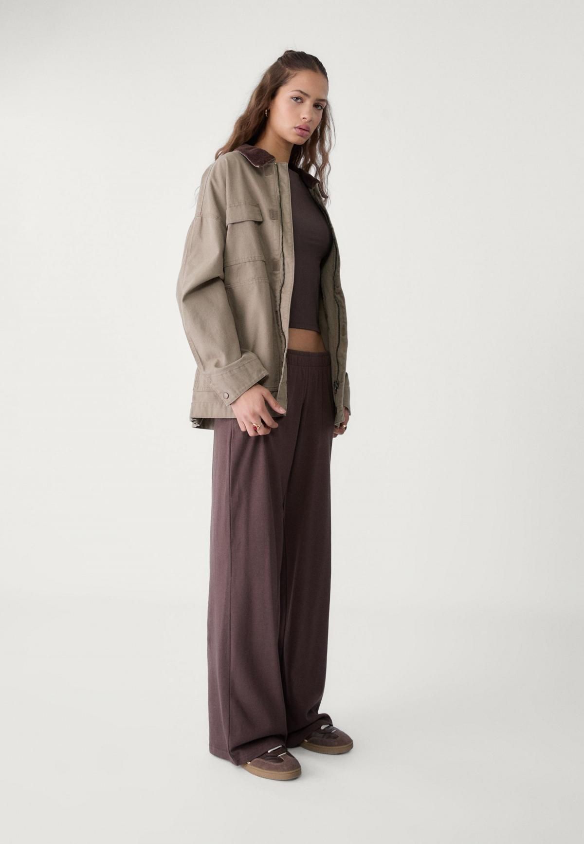 스트라디바리우스 데일리 베이직 보트넥 슬리브리스 티셔츠 7052/200 BROWN - 상세 이미지 5