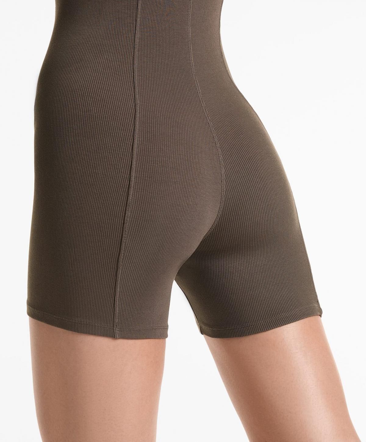 오이쇼 헤비립 코튼블렌드 슬리브리스 숏 점프수트 3400/157 CHARCOAL - 상세 이미지 5
