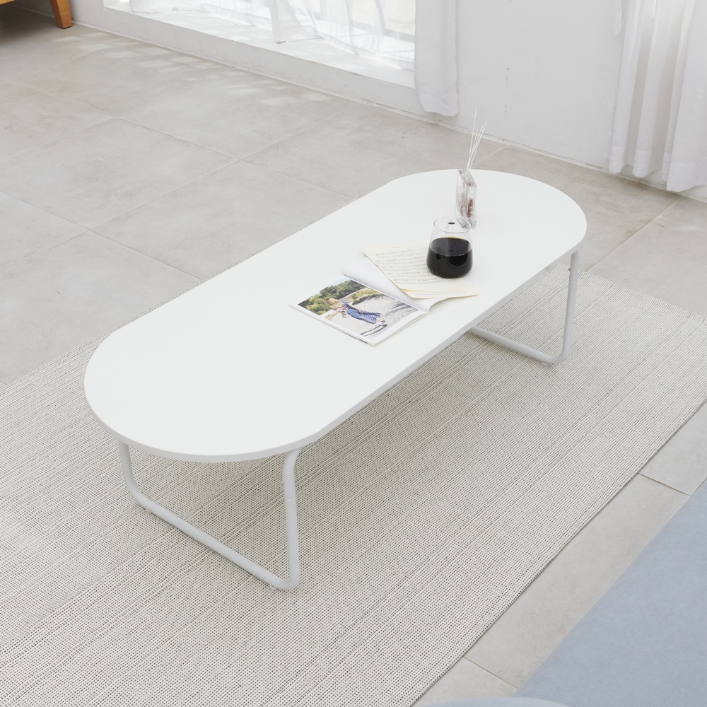 좌식테이블 공부상 식탁 낮은 타원형 거실 쇼파테이블 1200