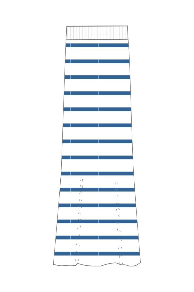 타이니코튼 마린 스트라이프 미디 스커트 SS25-765R75 ONE COLOR - 상세 이미지 2