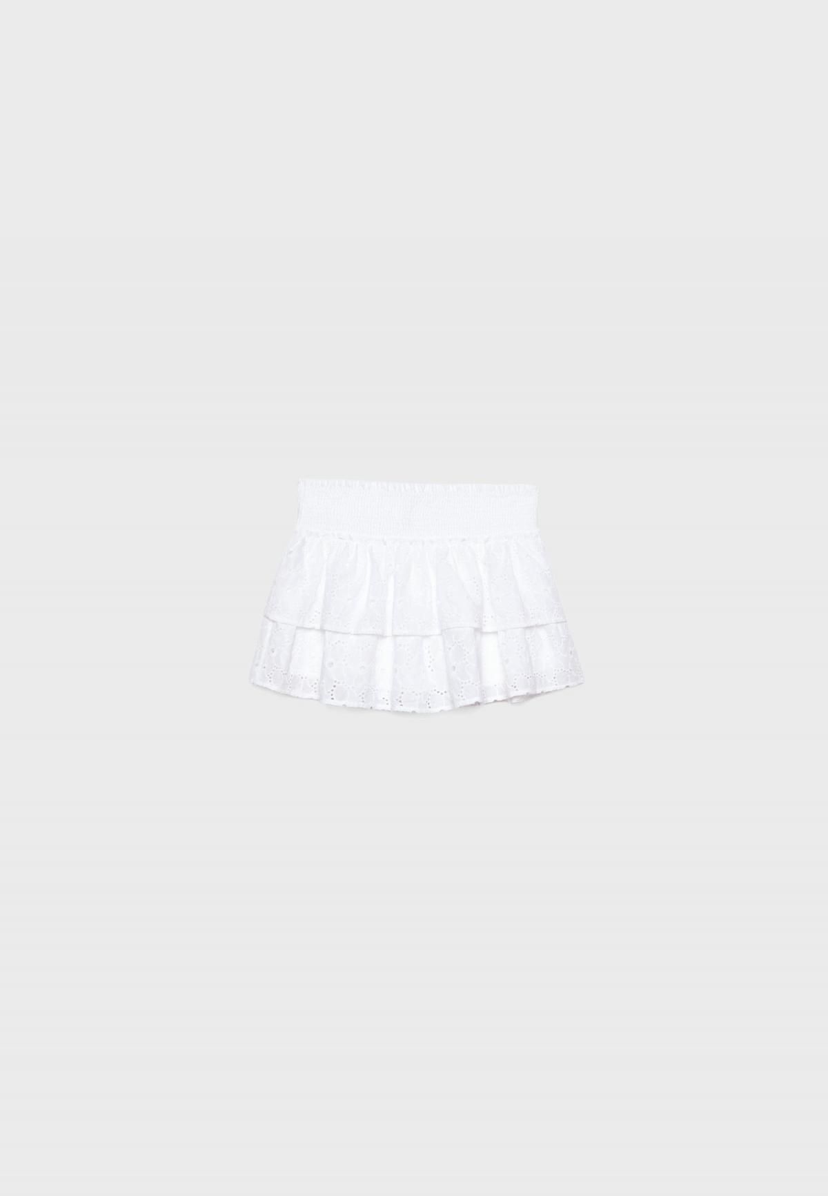 스트라디바리우스 플루이드 미드라이즈 자수 스커트 팬츠 1346/270 WHITE - 상품 이미지