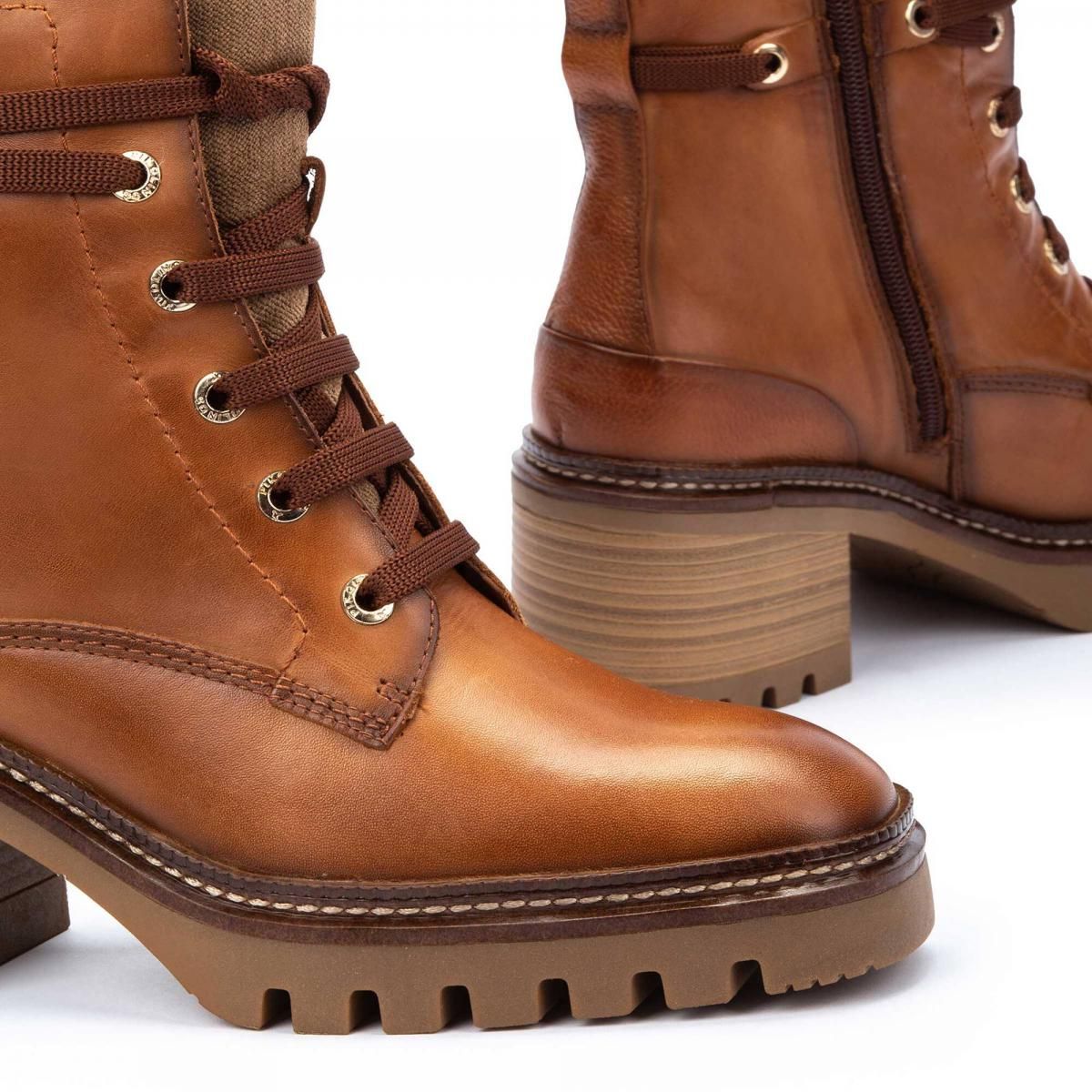 피콜리노스 트렌디 청키힐 레이스업 앵클부츠 VALLADOLID W5D-8698C2 BRANDY - 상세 이미지 3