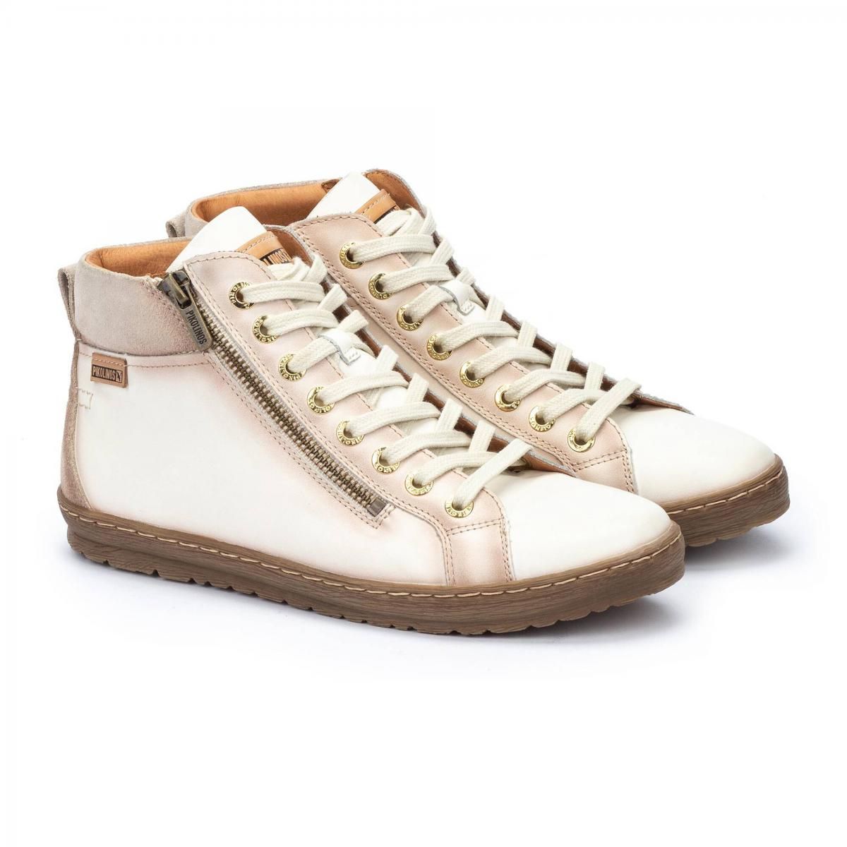 피콜리노스 프리미엄 레더 하이탑 스니커즈 LAGOS PK901-8768NP BEIGE - 상세 이미지 2