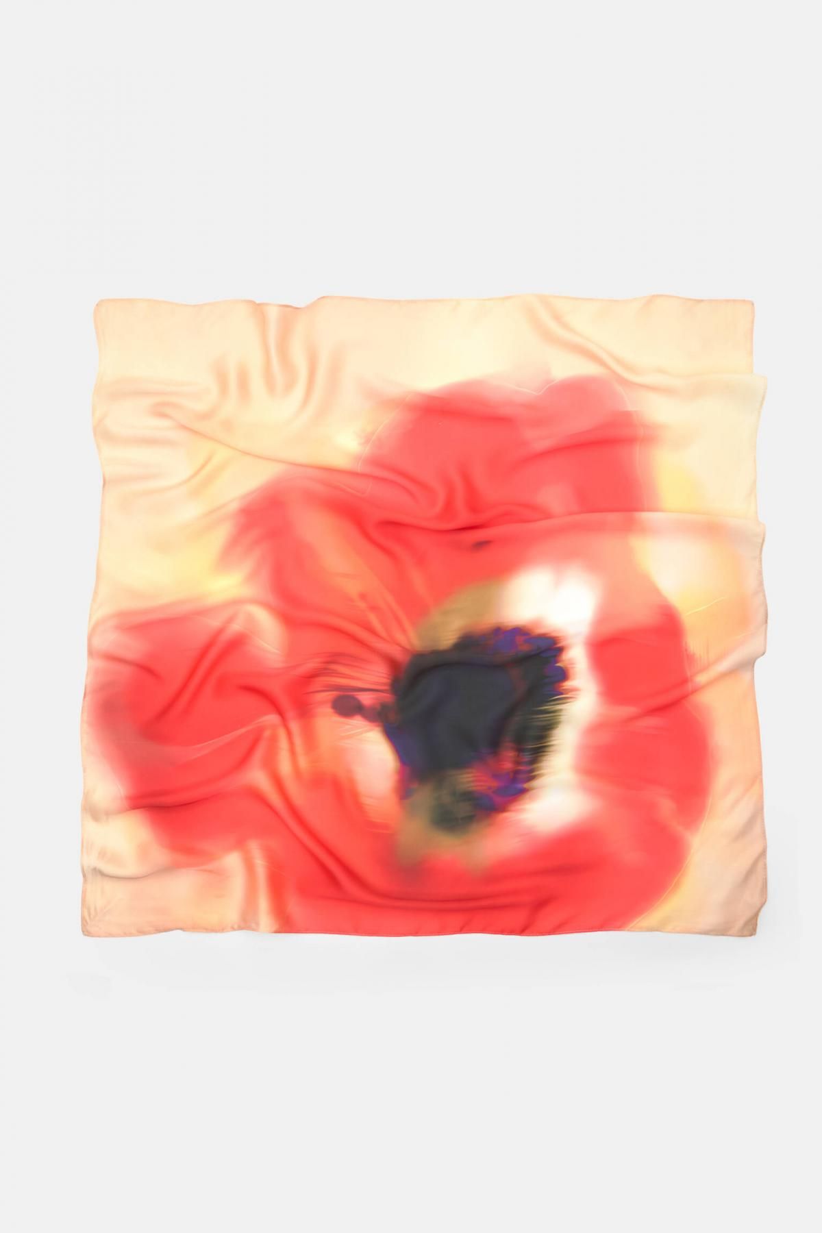 풀앤베어 플라워 새틴 반다나 스카프 7940/306 RED - 상세 이미지 2