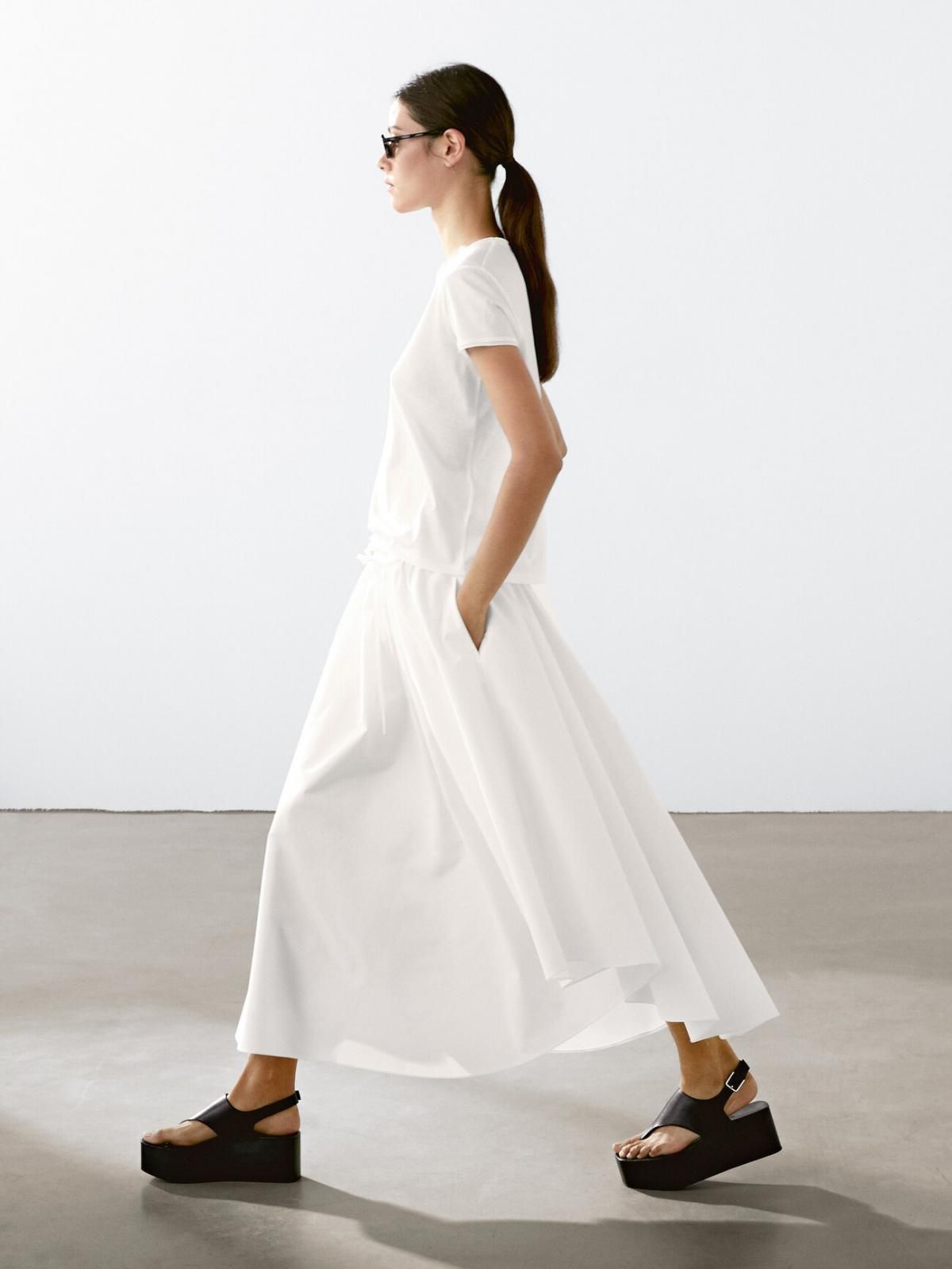 마시모두띠 베이직 100 코튼 반팔 티셔츠 6801/757 WHITE - 상세 이미지 5
