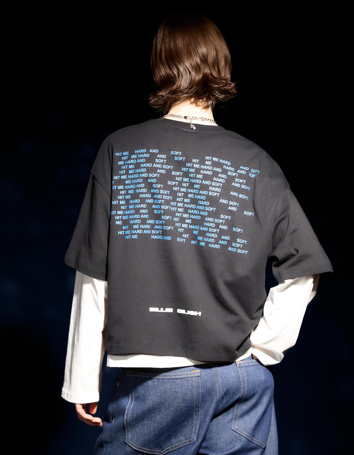 버쉬카 반팔 Billie Eilish 프린트 티셔츠 2431/160 BLACK - 상세 이미지 4