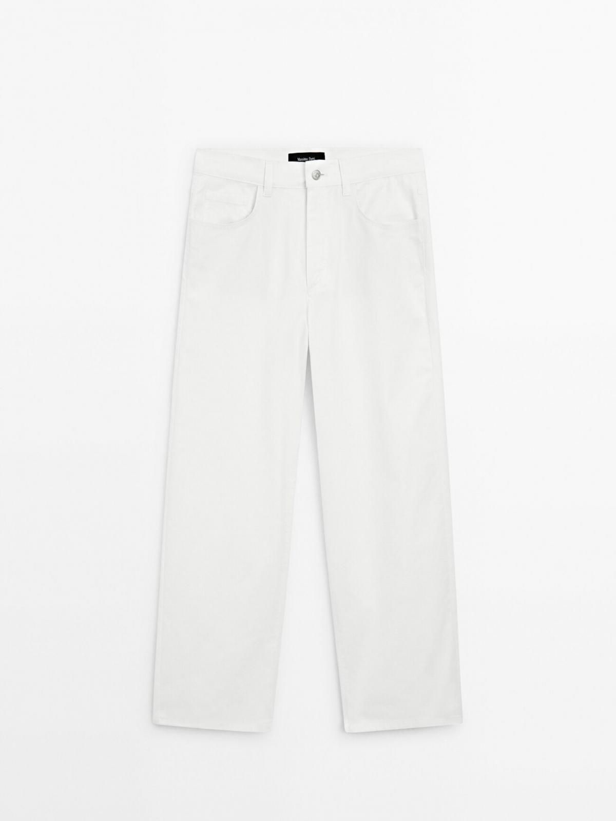 마시모두띠 코튼블렌드 크롭 스트레이트핏 팬츠 5013/513 WHITE - 상세 이미지 5