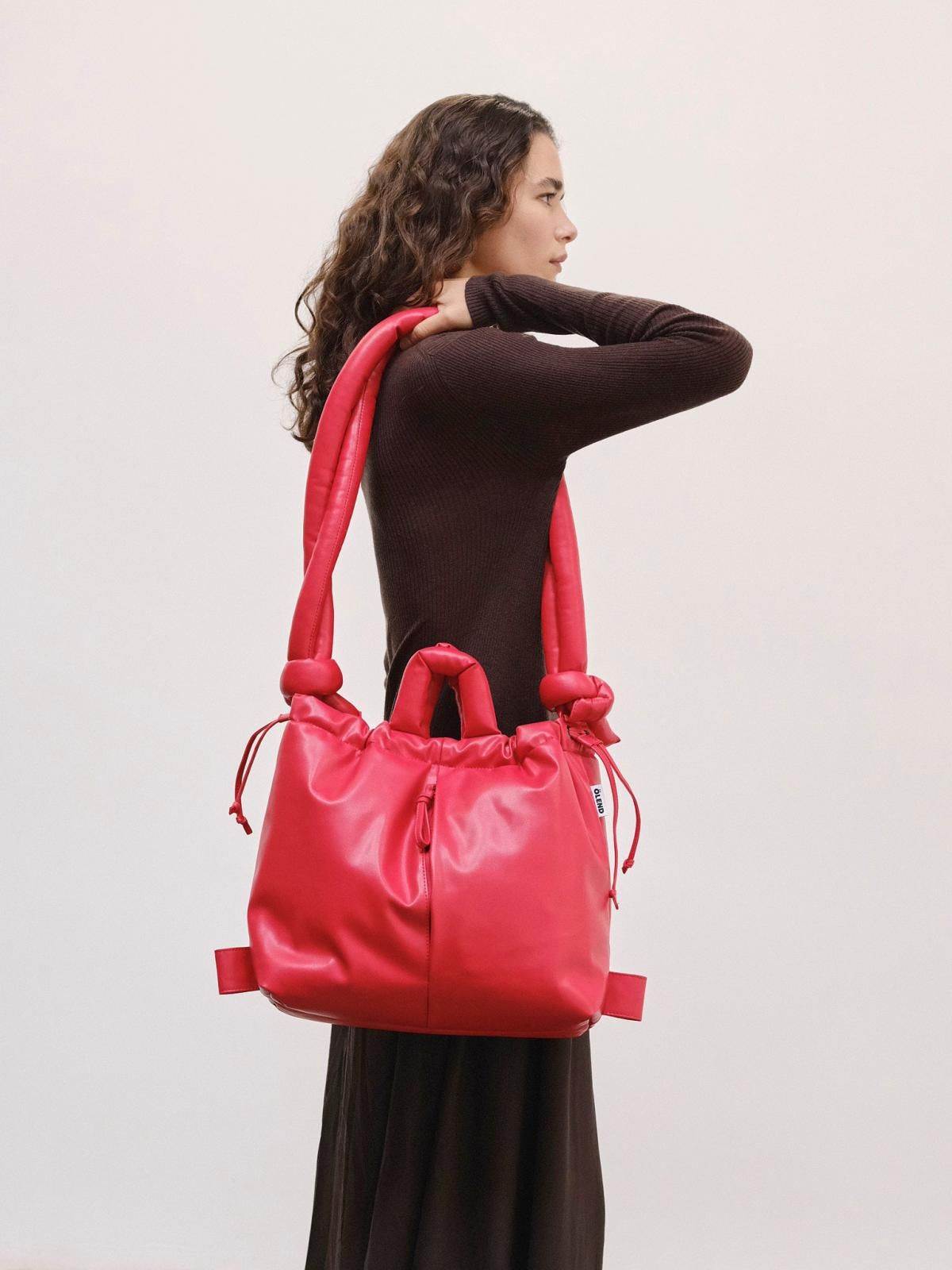 올랜드 베스트셀러 소프트 비건 레더 토트백 Ona 54280747221327 RED - 상세 이미지 5