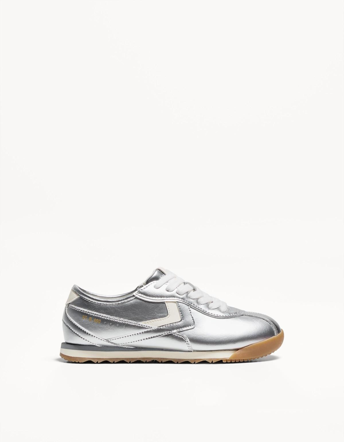 버쉬카 메탈릭 레트로 스니커즈 1540/560 SILVER - 메인 이미지