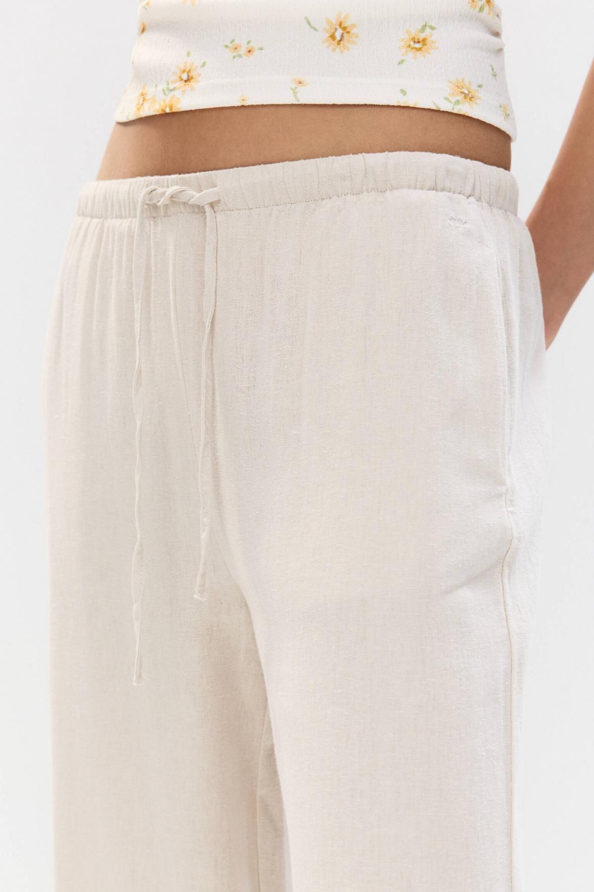 풀앤베어 린넨블렌드 와이드 조거 팬츠 3680/350 SAND - 상세 이미지 5