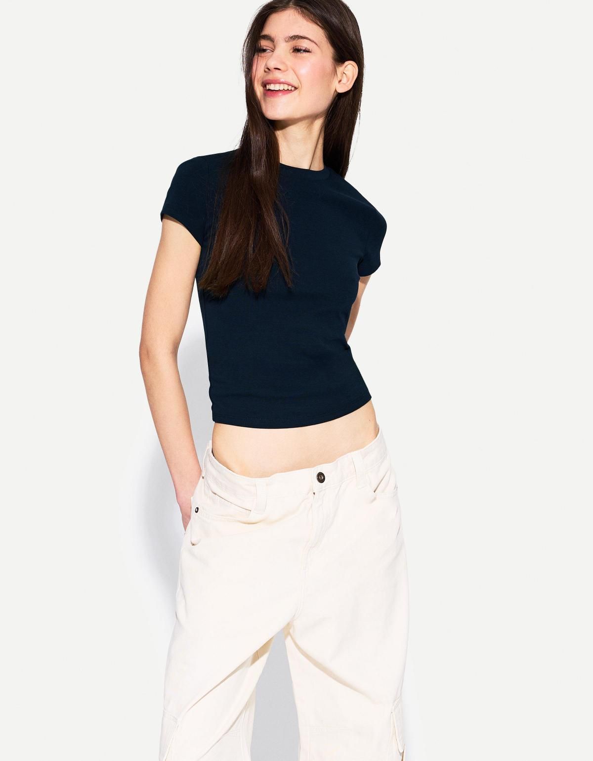 버쉬카 크루넥 반팔 티셔츠 2666/152 NAVY - 상세 이미지 5