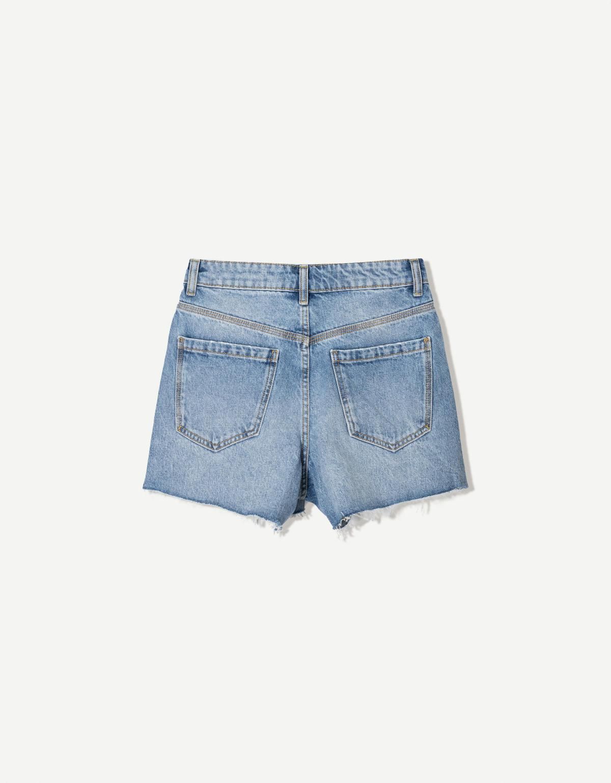 버쉬카 빈티지 데님 리핑 반바지 3195/089 BLUE - 상세 이미지 5