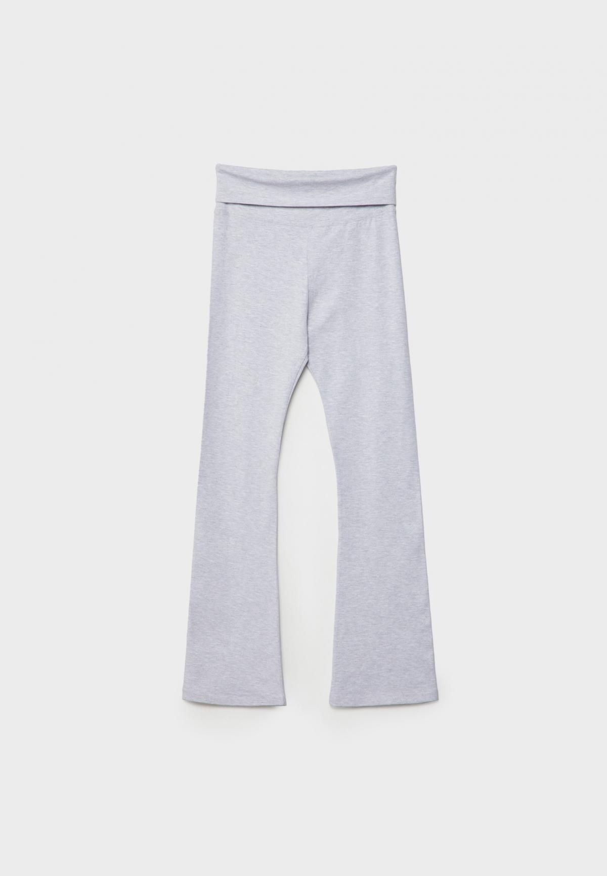 스트라디바리우스 하이웨이스트 부츠컷 코튼블렌드 플레어 레깅스 7756/600 GREY MELANGE - 상세 이미지 4