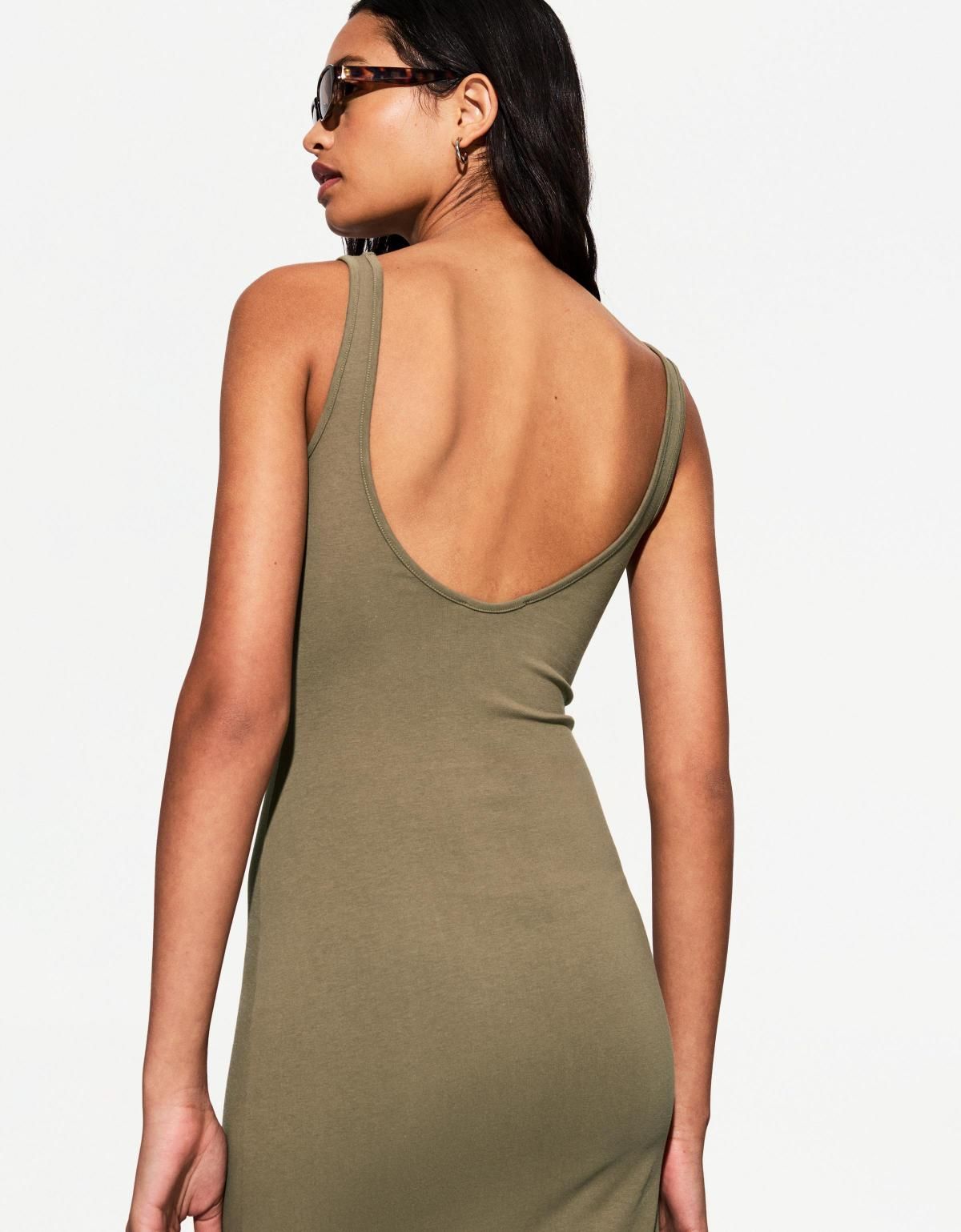 버쉬카 스트랩 미디 원피스 0542/205 KHAKI - 상세 이미지 3