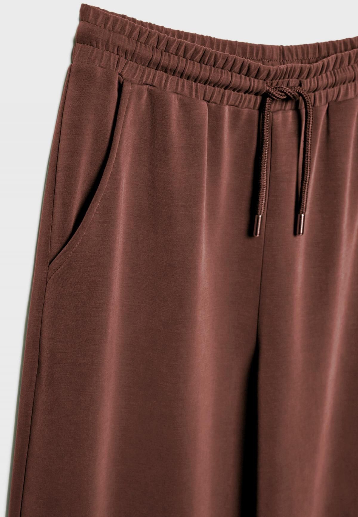 스트라디바리우스 소프트터치 모달 와이드 팔라조 팬츠 8737/276 BROWN - 상세 이미지 4