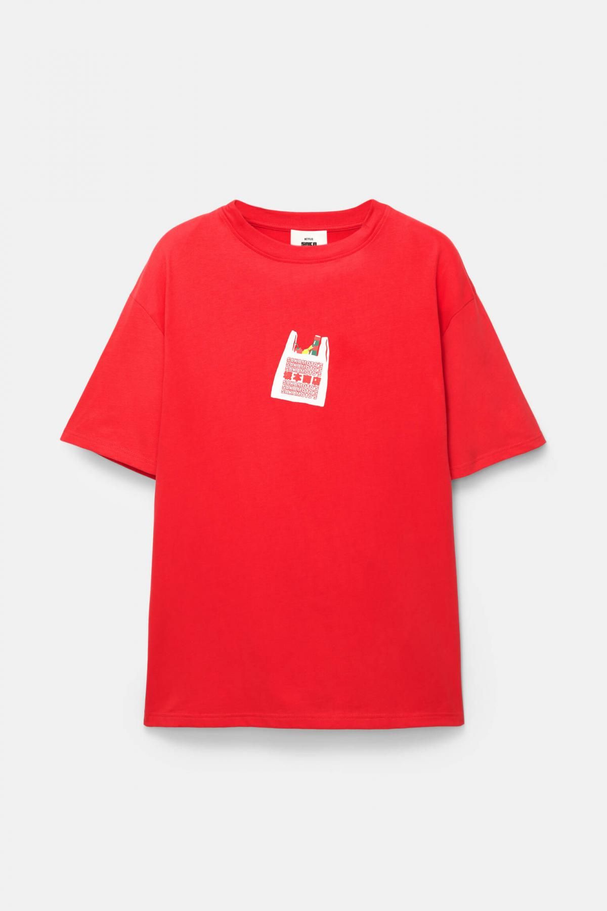 풀앤베어 오버핏 레드 그래픽 반팔 티셔츠 7151/934 RED - 상품 이미지