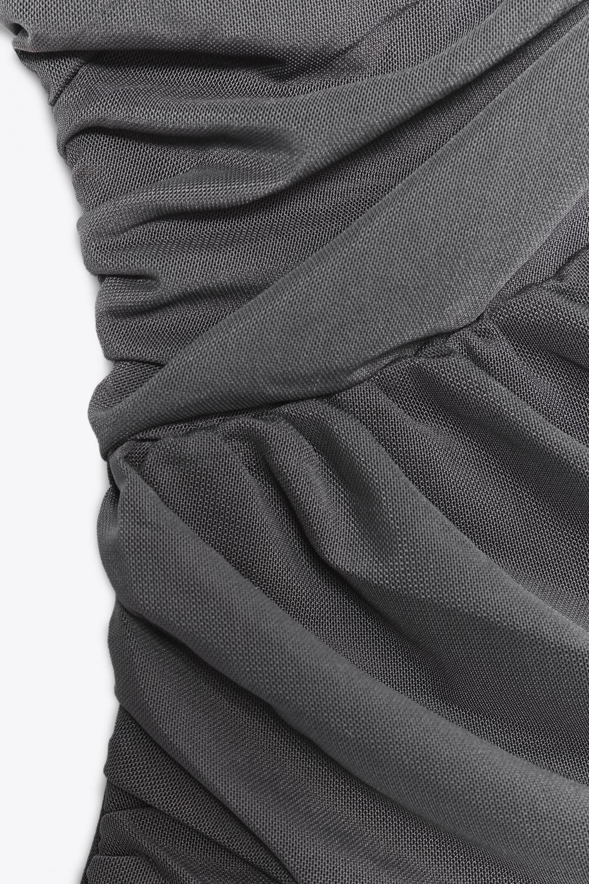 자라 드레이프 비대칭 튤 바디수트 5039/870 ANTHRACITE GREY 이미지 8