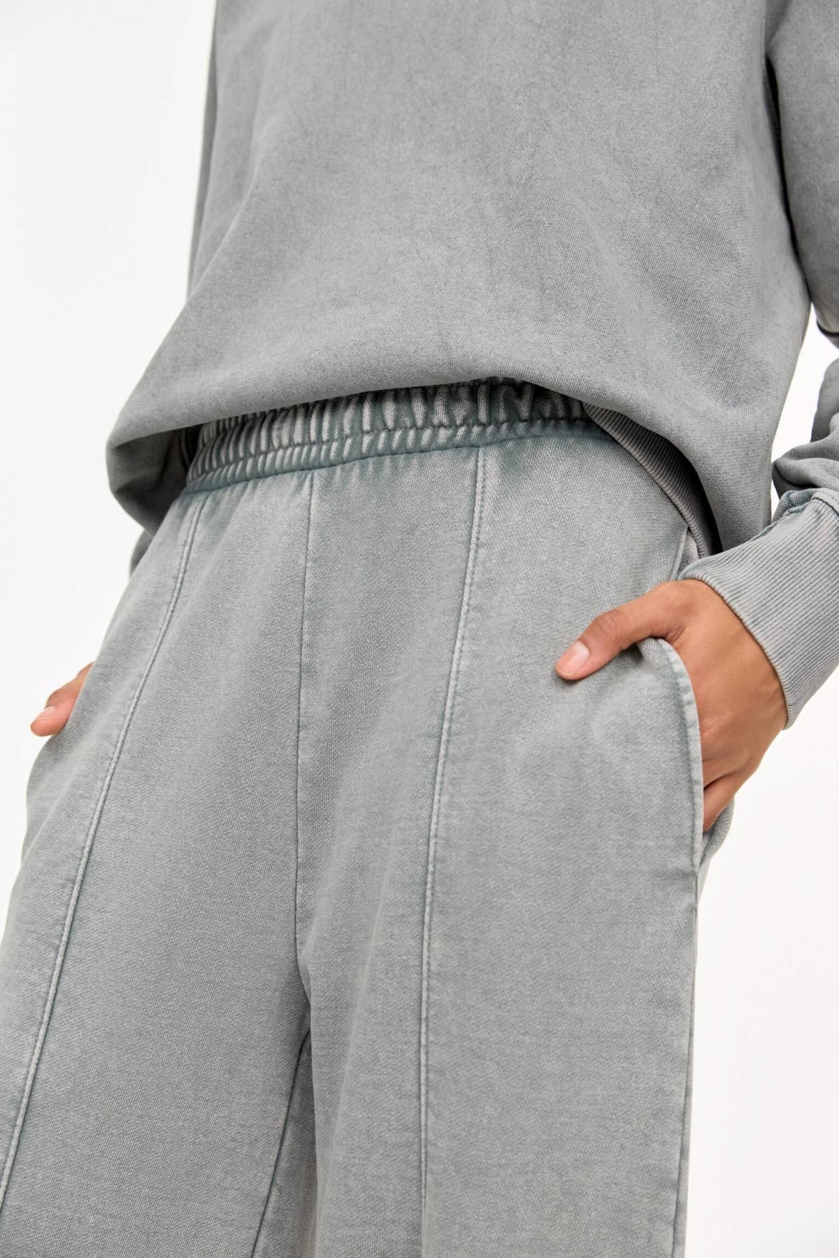 풀앤베어 스트레이트핏 웨이스트 밴딩 트랙팬츠 3680/385 GREY - 상세 이미지 5
