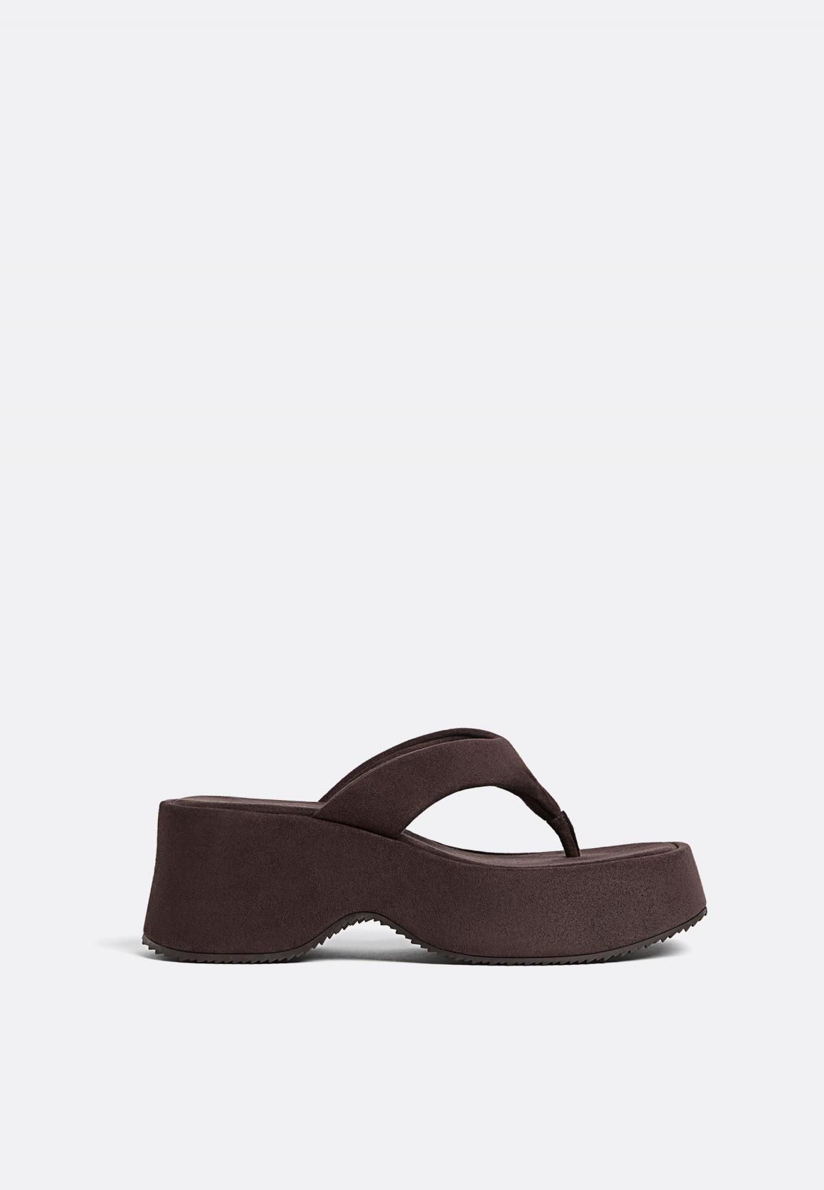 스트라디바리우스 브라운 플랫폼 웨지 스트랩 샌들 9849/678 BROWN - 메인 이미지