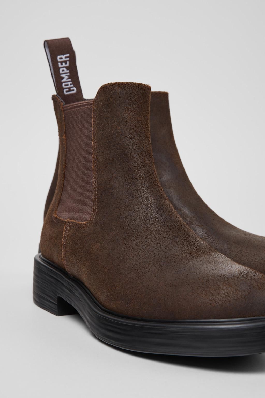 캠퍼 프리미엄 누벅 브라운 앵클부츠 Dean K400761-006 BROWN - 상세 이미지 2