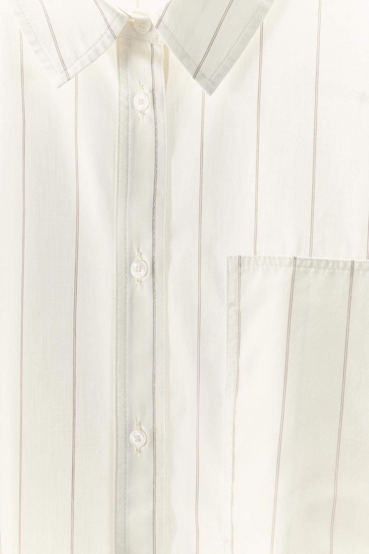 자라 스트라이프 오버핏 긴팔 셔츠 9401/807 ECRU / BEIGE - 상세 이미지 5